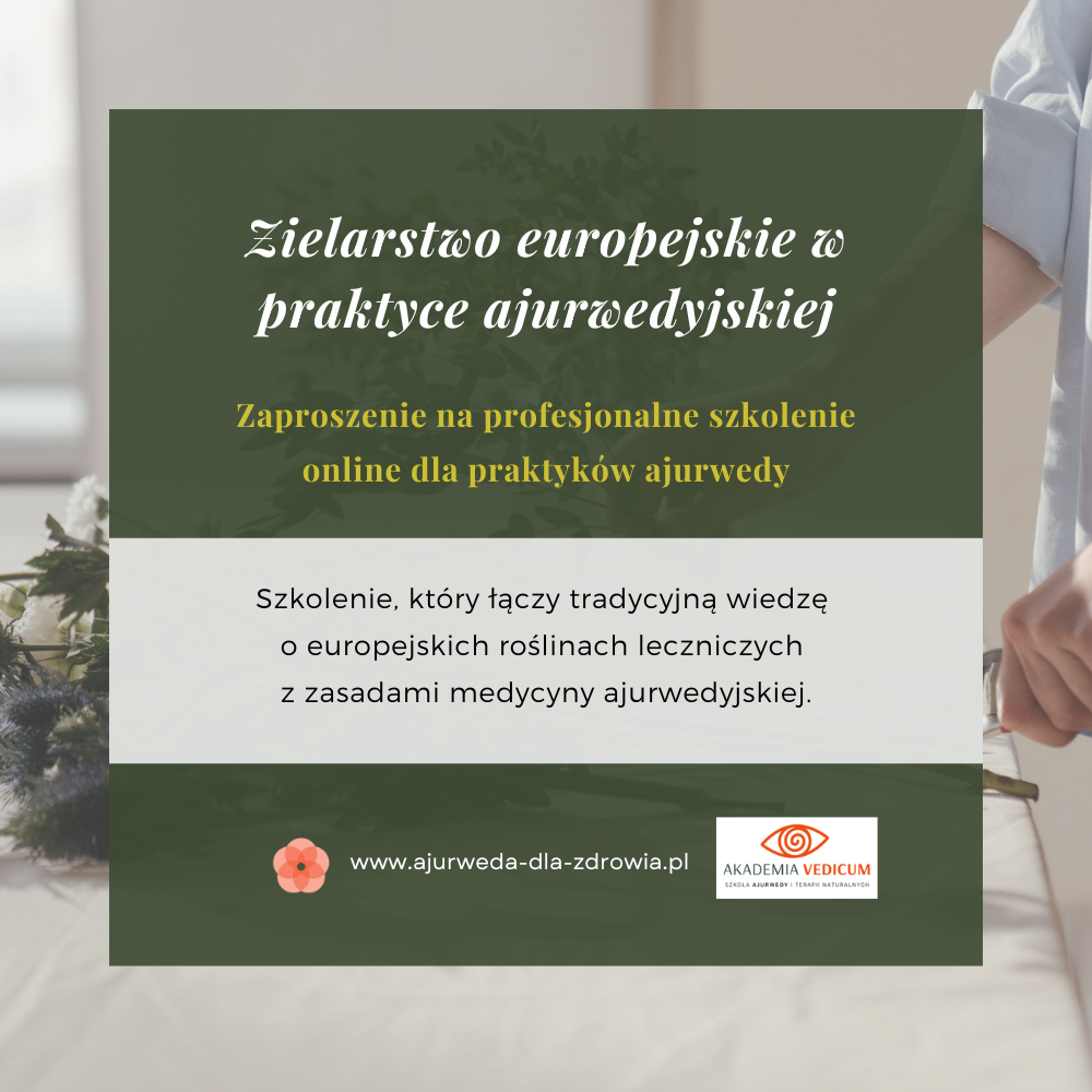 zielarstwo europejskie w praktyce ajurwedy